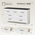 thumbnail image 2 of Homall 7-Drawer Wood Dresser for Bedroom, Large Storage Cabinet with Anti-Tip Safety and Footstool-Integrated Design, Double Classified Storage Organizer Chest for Living Room, Black and White, 2 of 7