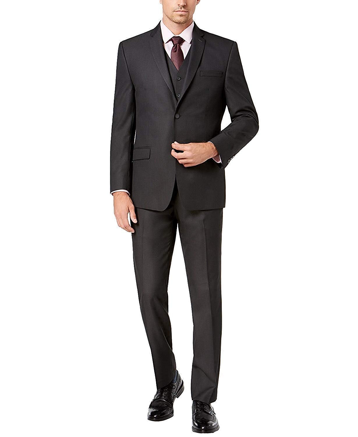 New Gold Black Lapel Tuxedos Coat Jacket Men's Suit Slim Fit 40r 42r 44r 46r 46l 