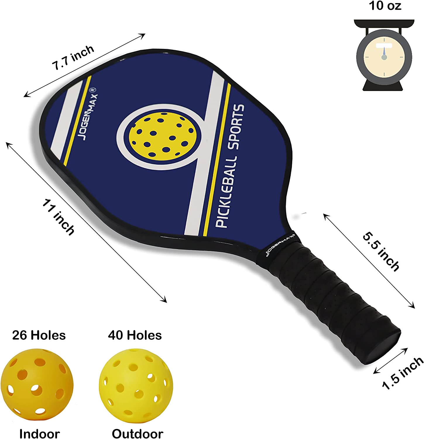 APEXUP Pickleball-Set Aus Holz - 4 Paddel, Bälle, Tragetasche & Handtücher, Für Anfänger & Profis