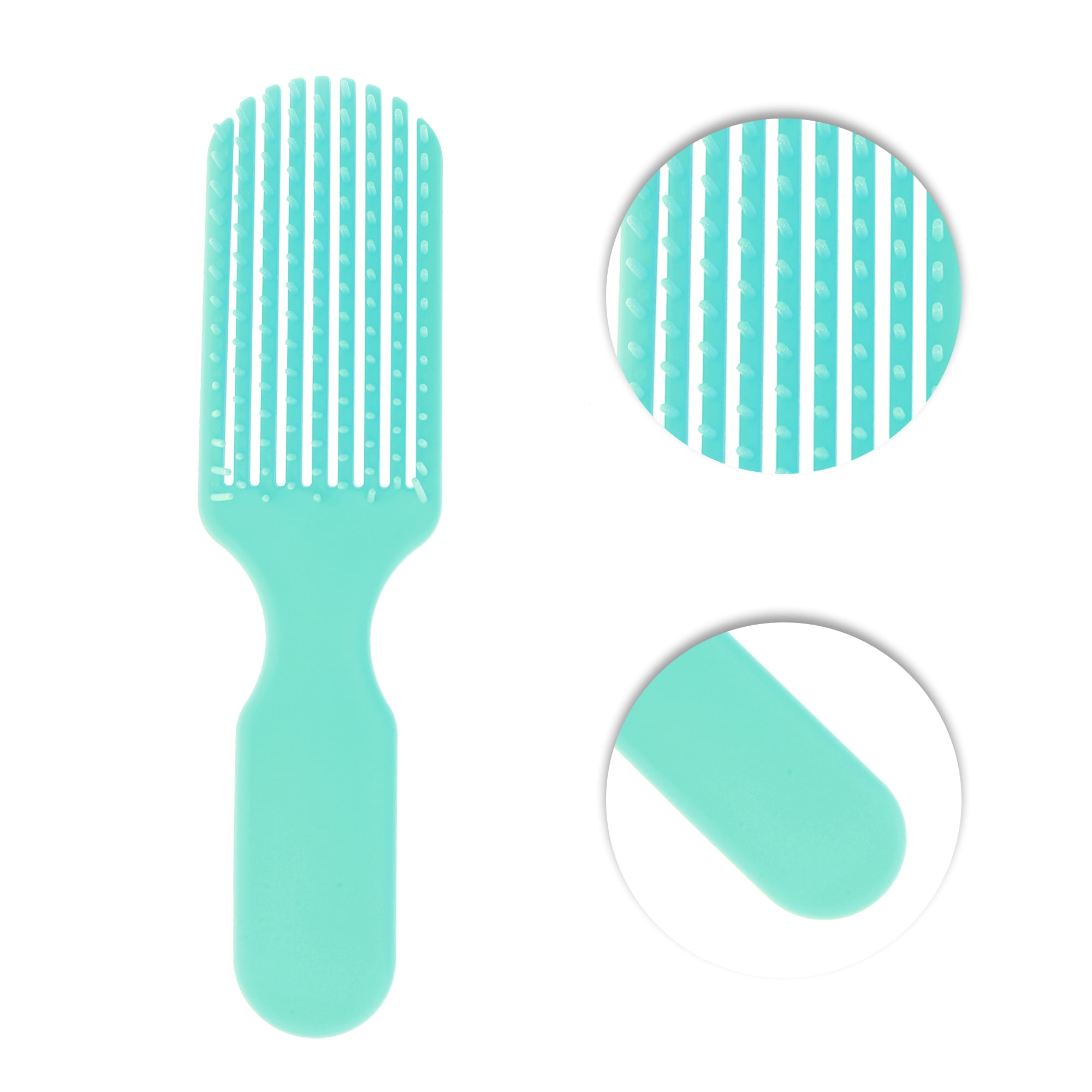 Unique Bargains 1 Pc Hollow Nine Claws Hair Brush for Daily Use Green