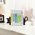 thumbnail image 3 of DZORUN Peeping Cat Metal Bookends Cute Cat Book Ends for Shelves Bookshelf Decorative Objects Home Office Desk, 3 of 6