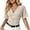 a-90Beige24, variant on Womens Short Sleeve Wrap V Neck Striped Textured Knit Tops Waist Ruched Slim Fitted Summer Trendy Casual Tees For Ladies Classic Top Black L