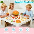 thumbnail image 6 of JoyStone 70PCS Pretend Play Food Cutting Toy Set for Kids, Burger Kitchen Toy with Storage Box, Educational Cooking Gift for Toddlers Ages 3+, 6 of 10