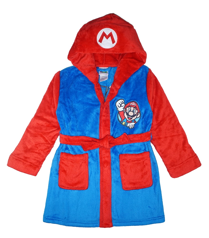 SUPER MARIO Boys Costume Plush Robe (Mario, 45)