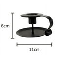thumbnail image 3 of HAOAN Decorative Wrought Iron Taper Candle Holder, Matte Black Pillar Candlesticks Holders, Pedestal Candle Stand for LED & Wax Candles, Table, Fireplace, Incense Cones, Spa, Weddings, Party, 3 of 6