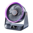 thumbnail image 1 of Ventilador de escritorio con temporizador, carga USB, refrigeración rápida silenciosa, sincronización inteligente, circulador de aire portátil de 5 Gris, 1 of 9