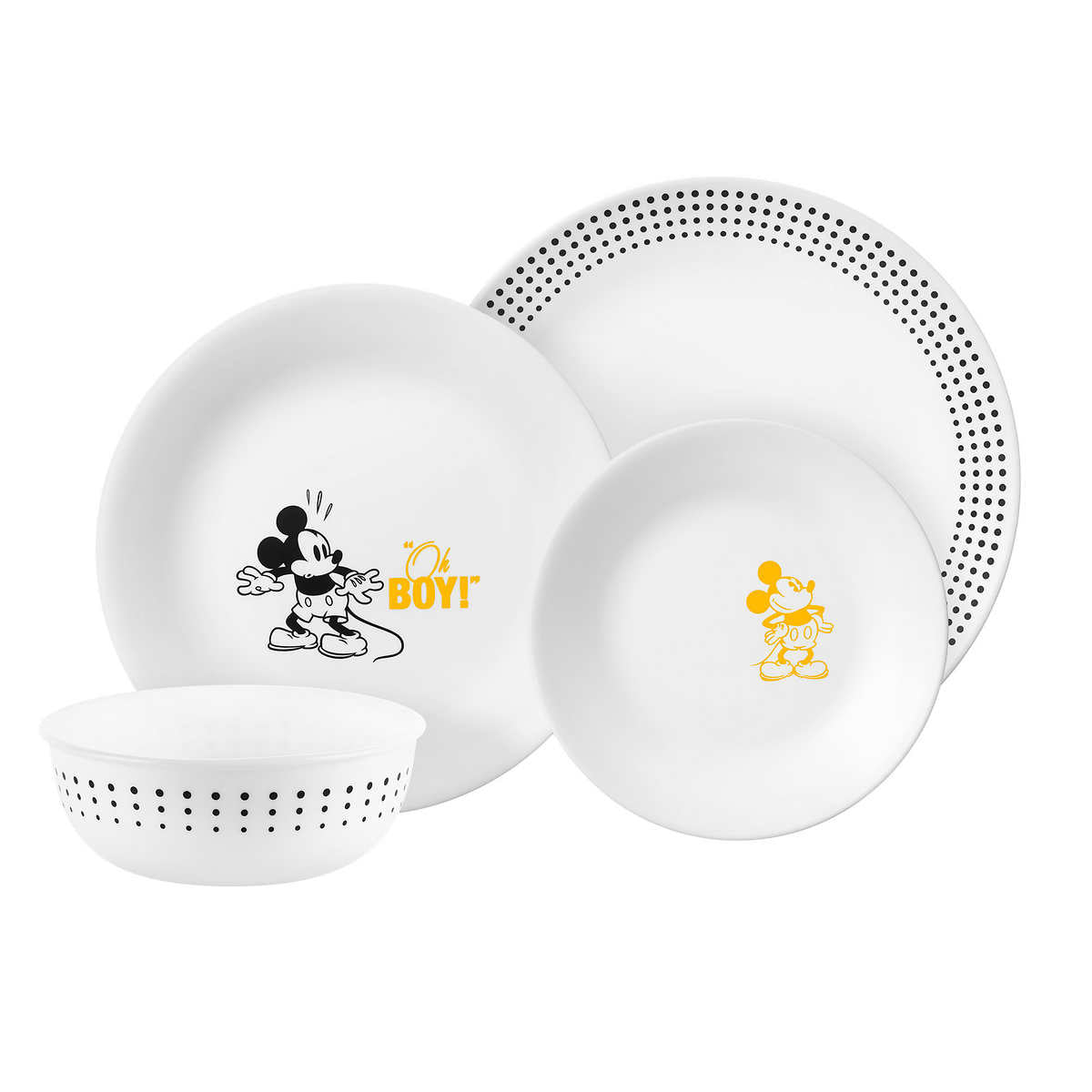 CORELLE 16piece Dinnerware Set DISNEY MICKEY MOUSE New Open Box