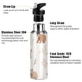 thumbnail image 3 of Yayeee 33oz Insulated Water Bottle Double Wall Stainless Steel with Flip Straw Lid, Gray Bears, 3 of 7