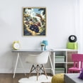 thumbnail image 2 of Stupell Industries Dinosaur & Monster Truck Adventure Gold Framed Floater Canvas Wall Art, design by Creative Studio, 21 x 17, 2 of 9