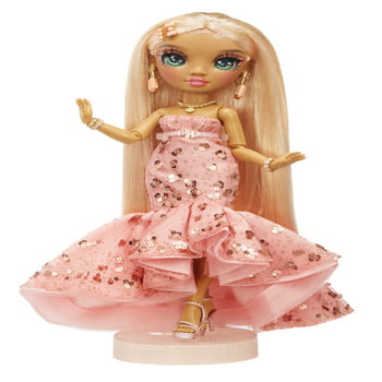 Rainbow Vision Rainbow High Rainbow Divas- Sabrina St. Cloud (Rose-Quartz Pink) Fashion Doll. 2 Designer Outfits to Mix & Match with Vanity PLAYSET, Great Gift for Kids 6-12 Years Old & Collectors