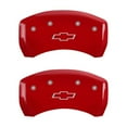 thumbnail image 5 of MGP 4 Caliper Covers Engraved Front & Rear Bowtie Red finish silver ch Fits select: 2001-2002 CHEVROLET CAMARO Z28, 1998-2000 CHEVROLET CAMARO, 5 of 6