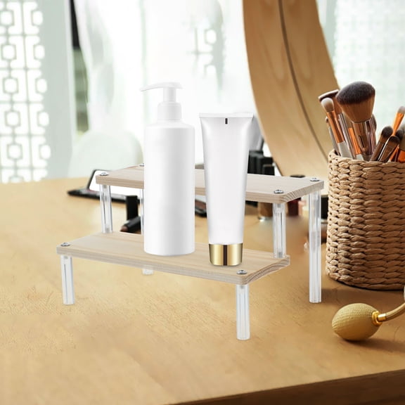 Raindrops Acrylic Tiered Display Stand For Perfume And Jewelry Multi-Level Organizer Cosmetics Step Display Shelf For Dresser Vanity Or Retail Use