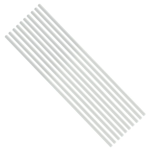 Uxcell 10pcs 1/4"(6mm) Diameter 6061 Aluminum Round Rods 16"(405mm) Length Aluminum Solid Bar for Industrial CNC, DIY Craft, Robotics, Silver