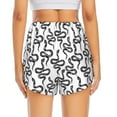 thumbnail image 4 of Goofa Hand Drawn Snake Printed Women 2 in 1 Running Shorts,Quick Dry Athletic Workout Shorts,High Waisted Athletic Shorts with Liner Pockets-, 4 of 9