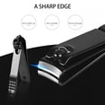 thumbnail image 2 of EXLEAF 2026 New Nail Clippers Sets High Precision Stainless Steel Nail Cutter Pedicure Kit Nail File Sharp Nail Scissors and Clipper Manicure Kit Fingernails&Toenails with Portable Stylish Case, 2 of 7