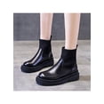 thumbnail image 4 of Woobling Chaussures d'Hiver Confortables pour Femmes, Bottines Décontractées à Bout Rond, Respirantes, Chelsea, Noir 6, 4 of 9