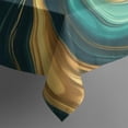 thumbnail image 5 of Teal Gold Marble Pattern Square Tablecloth,Waterproof Square Table Cover,Wipeable Spillproof Washable Table Cover for Home Kitchen Party Decor 52"x52"(132x132cm), 5 of 6