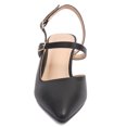 thumbnail image 4 of DADAWEN Women's Closed Pointed Toe Low Heels Slingback Pumps Kitten Heels Stylish Black Wedding Party Prom Dress Shoes 7 US, 4 of 5
