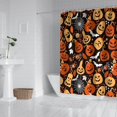 thumbnail image 2 of Autumn Halloween Pumpkin Pattern Shower Curtain 84"x72" ,Bathroom Decorative Shower Curtains Set with 12 Hooks,Modern Waterproof Washable Shower Curtain, 2 of 6