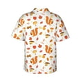 thumbnail image 4 of Xecao Squirrel InThe Forest3 print Hawaiian shirt - a stylish short-sleeve button-down for men, perfect for casual beach and tropical outings., 4 of 9