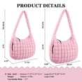 thumbnail image 2 of Bandolera Iqimott, acolchada, acolchada, de nailon, color rosa burbuja, 2 of 7