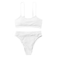 thumbnail image 2 of Ofreoo Womens Scoop Neck Cut Out Front Lace Up Back High Cut Monokini One Piece Swimsuit on Clearance, 2 of 6