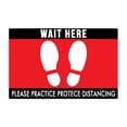 thumbnail image 1 of Amdohai Antiskid Sticker Floor Sign Floor Decal Wait Here, 1 of 7