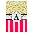 thumbnail image 1 of New Baskerville Peppy Monogram House Flag (Black Topstitch) - A, 1 of 4