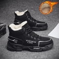 thumbnail image 4 of Botas Invierno para Hombre Botines Con Forro Piel Botas Senderismo Antideslizantes (Negro 44), 4 of 6