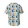 thumbnail image 6 of Lsque FUNNY CAT IS DRINKING WATER print Men's Cuban Collar Short Sleeve Shirt Summer Beachwear Casual Button Down Fashionable Vacation Leisure Shirt-X-Large, 6 of 7