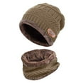 thumbnail image 2 of Winter Beanie Hat Scarf Set Fleece Lined Warm Knit Skull Cap and Scarf for Men Women, 2 of 7