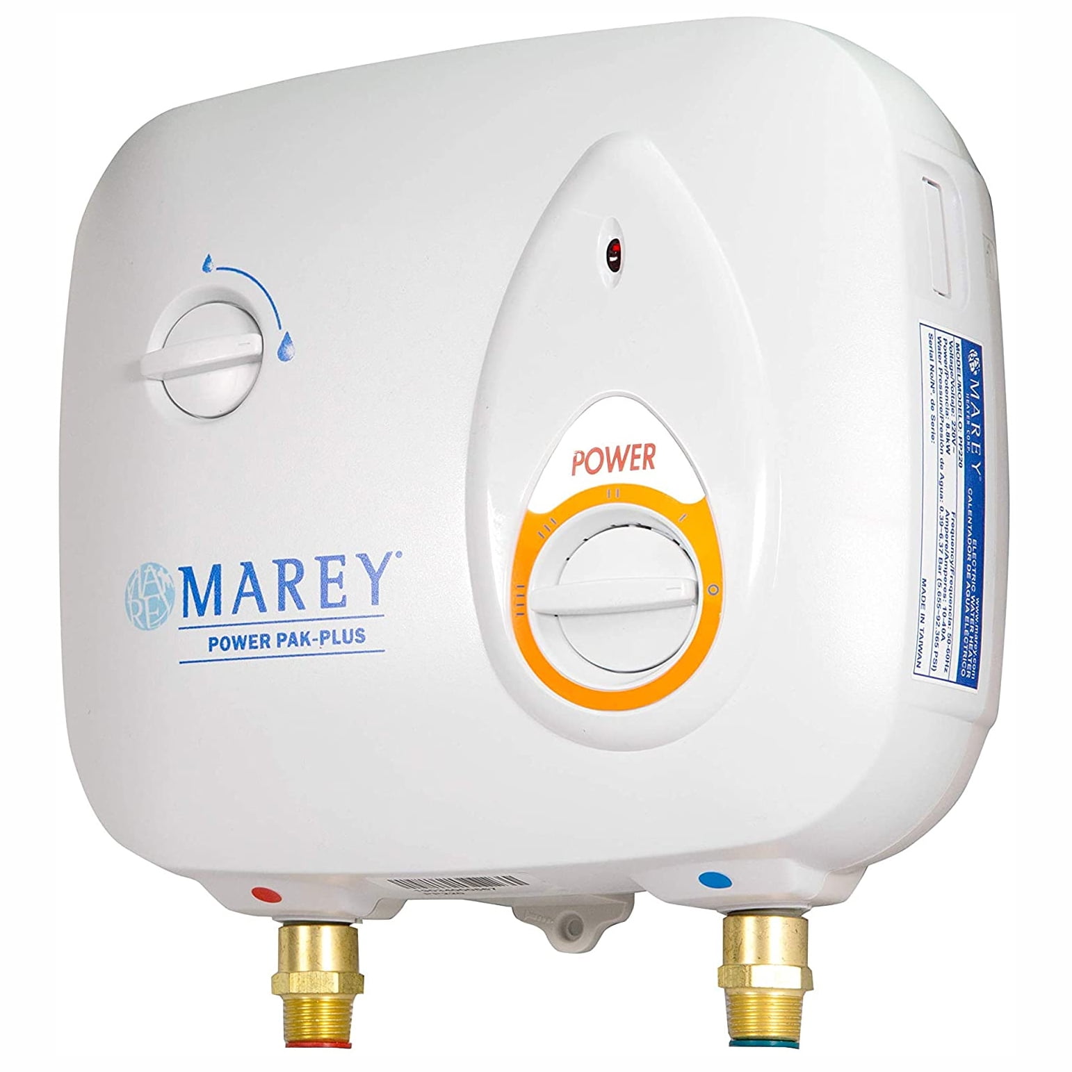 Marey Power 2.0 GPM 220 Volt Electric Tankless Water Heater Power Pak,  White - Walmart.com