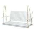 thumbnail image 4 of Wood Porch Swing With Relaxing , 49.01”w X 24.91”d 22.24”h 800lb Weight Capacity, Slatted Design,, 4 of 5