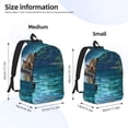 thumbnail image 2 of Easygdp Tropical Paradise Window View Mochila de Lona Resistente para Laptop, Compatible con Laptops de 15 a 17 pulgadas, Ideal para Escuela, Trabajo y Viajes-Medium, 2 of 5