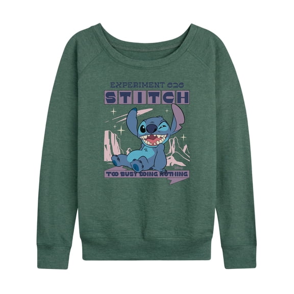 Lilo & Stitch - Too Busy - Women's French Terry Long Sleeve Pullover