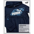 thumbnail image 3 of Sudadera con capucha de forro polar PUMA para niños de 8 a 16 años, color azul marino, 3 of 7