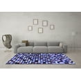 thumbnail image 3 of Ahgly Company Indoor Rectangle Abstract Blue Modern Area Rugs, 2' x 4', 3 of 4