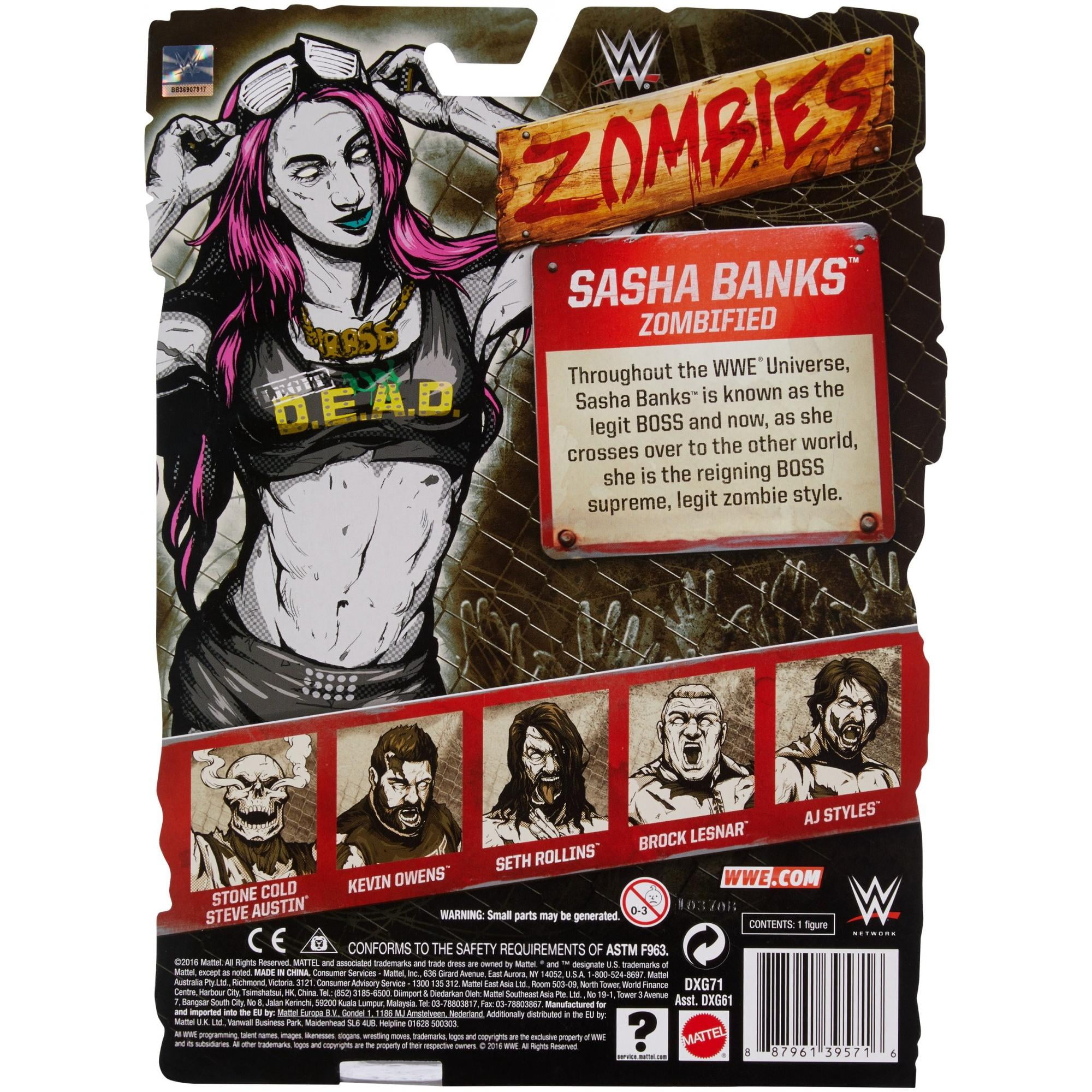 WWE フィギュア アメリカ直輸入 DXG71 WWE ZOMBIES SASHA BANKS ACTION FIGURE