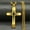 Gold color, variant on Goth Starlight Cross 14K Yellow Gold Jesus Christ Amulet Pendant Necklace for Women Men Golden Silver Color Chain Necklaces Jewery B407