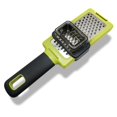 thumbnail image 1 of Handheld Garlic Grater Tool with Silicone Grip, Clear Removable Cover, and Stainless-Steel Zester for Nutmeg, Parmesan Cheese, Ginger, and Vegetables, Manual Slide with Handle, 1 of 4