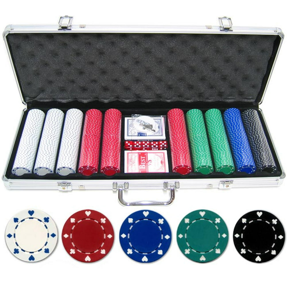 500 piece 11.5g Suited Poker Chip Set