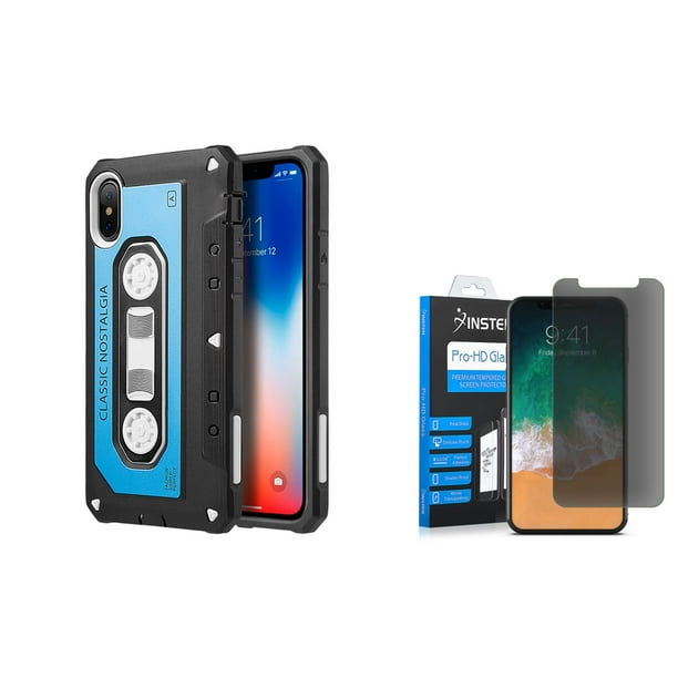 Insten Vintage Cassette Shockproof Dual Layer [Shock