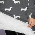 thumbnail image 3 of Oversized Wearable Blanket Hoodie,Dachshund Sherpa Blanket Hoodie with Super Pockets,Super Warm Fuzzy Pullover for Women & Men, 3 of 6