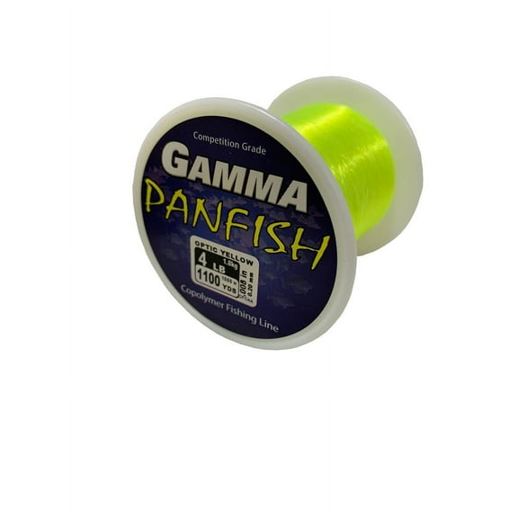 GAMMA Polyflex Copolymer Panfish Fishing Line Refill Spool, Optic Yellow, 2lb, 1100yd