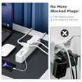 thumbnail image 6 of RONY 5ft Surge Protector Power Strip, 9 AC Outlets and 5 USB Ports, Extension Cord for Home Office Dorm Travel, White, 6 of 8