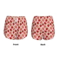thumbnail image 3 of Yiaed Strawberries Print Women's Running Shorts with Liner 3 Zipper Pockets Elastic Workout Athletic Gym Yoga Shorts-X-Large, 3 of 7