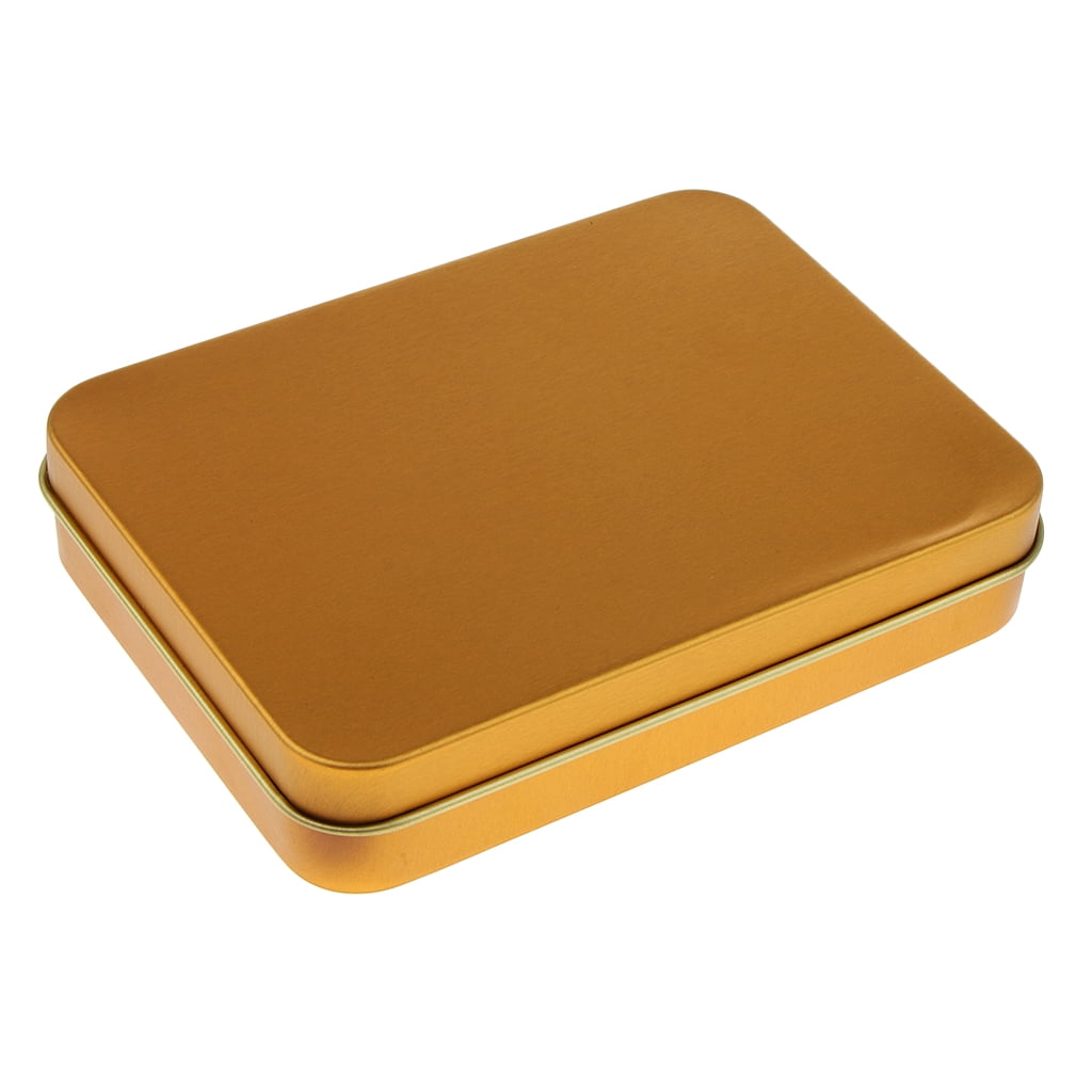 Rectangular Metal Tin Box Containers Portable Small Storage Containers Tin Box Containers, Tins