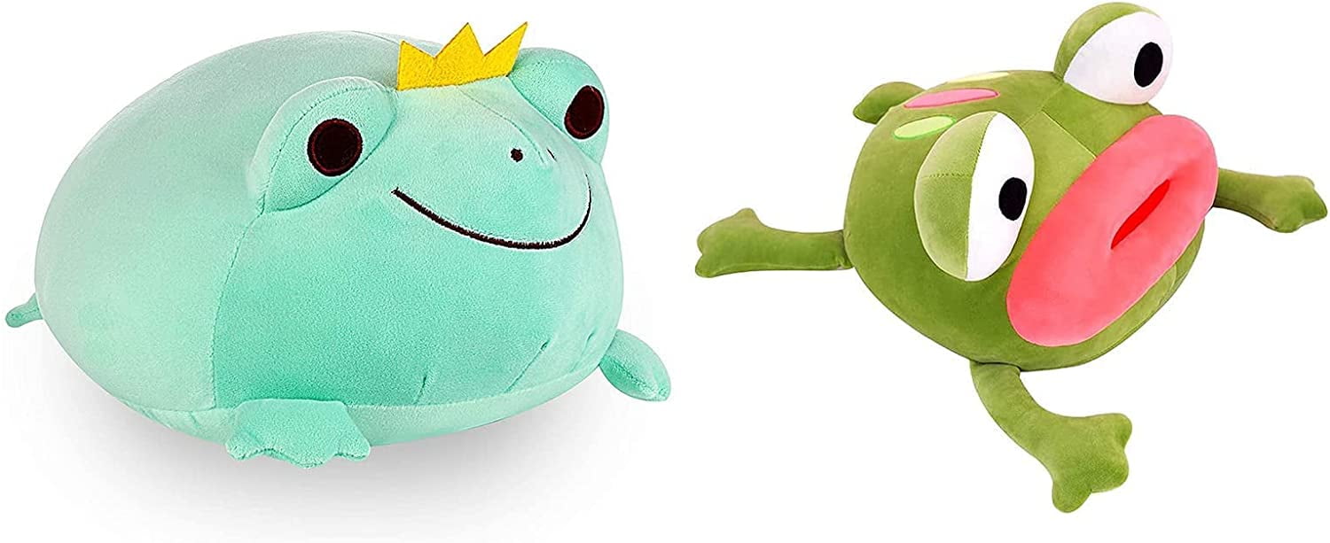 Cute Plushies Birthday for Kids Toddlers Boys Girls Frog Soft Cuddle Pillow Adorable Plush Frog Stuffed Animal Unique Stuffed Frog Toy 