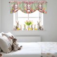 thumbnail image 4 of Happy Easter Tie Up Valances Curtain, Spring Bunny Easter Egg Chicks Pink Flower Green Dots Adjustable Rod Pocket Short Window Treatment Tie Up Curtains Valances for Kitchen Bathroom 60x18 Inches, 4 of 9