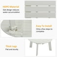 thumbnail image 5 of Outdoor Round Coffee Table, Adirondack Patio Coffee Table, Outdoor Large Side Table for Balcony Lawn (White), 5 of 6